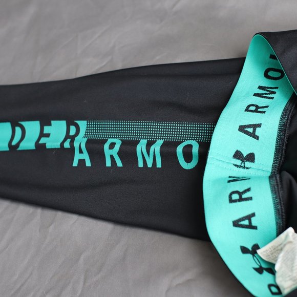 Under Armour Pants Black Green Tights/Leggings - Picture 8 of 10